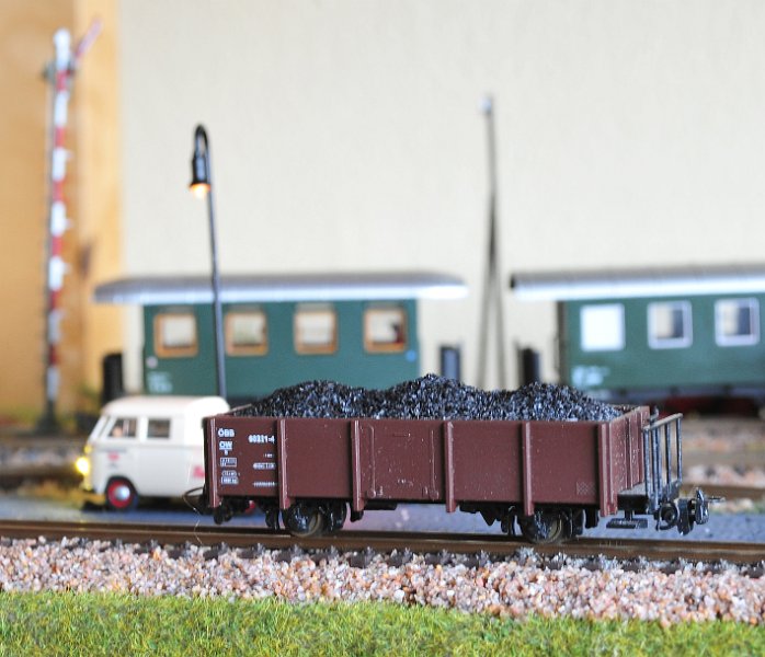 Lilioput offener Güterwagen 60321-4 2 achser Kohle